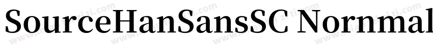 SourceHanSansSC Nornmal字体转换